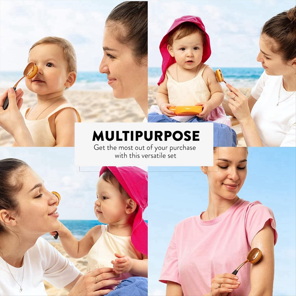 Baby Sunscreen Lotion - BHBL日焼け止めブラシセット - 子供、乳児、家族、大人向けのローション塗布器（顔と体用）