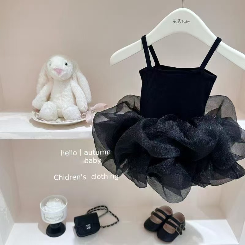 Baby Products Korean - 2025年夏新作 おしゃれな女の子用ワンピース 韓国風子供ベビーストラッププリンセスドレス 80-130CM