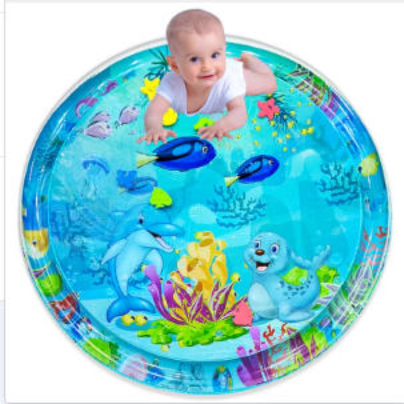 Play Mat - ベビーウォータープレイマットインフレータブルクッション PVC 幼児おなかタイム幼児ウォーターパッド子供のための早期教育発達活動おもちゃ