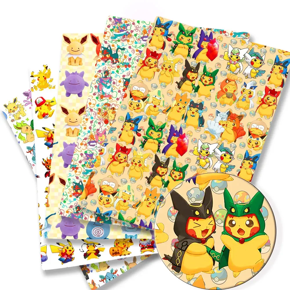 Baby Products In Japan - 子供のためのポケモン漫画プリント生地,手作りの縫製,パッチワーク,キルティング,ベビードレス,ホームシート,140x50cm