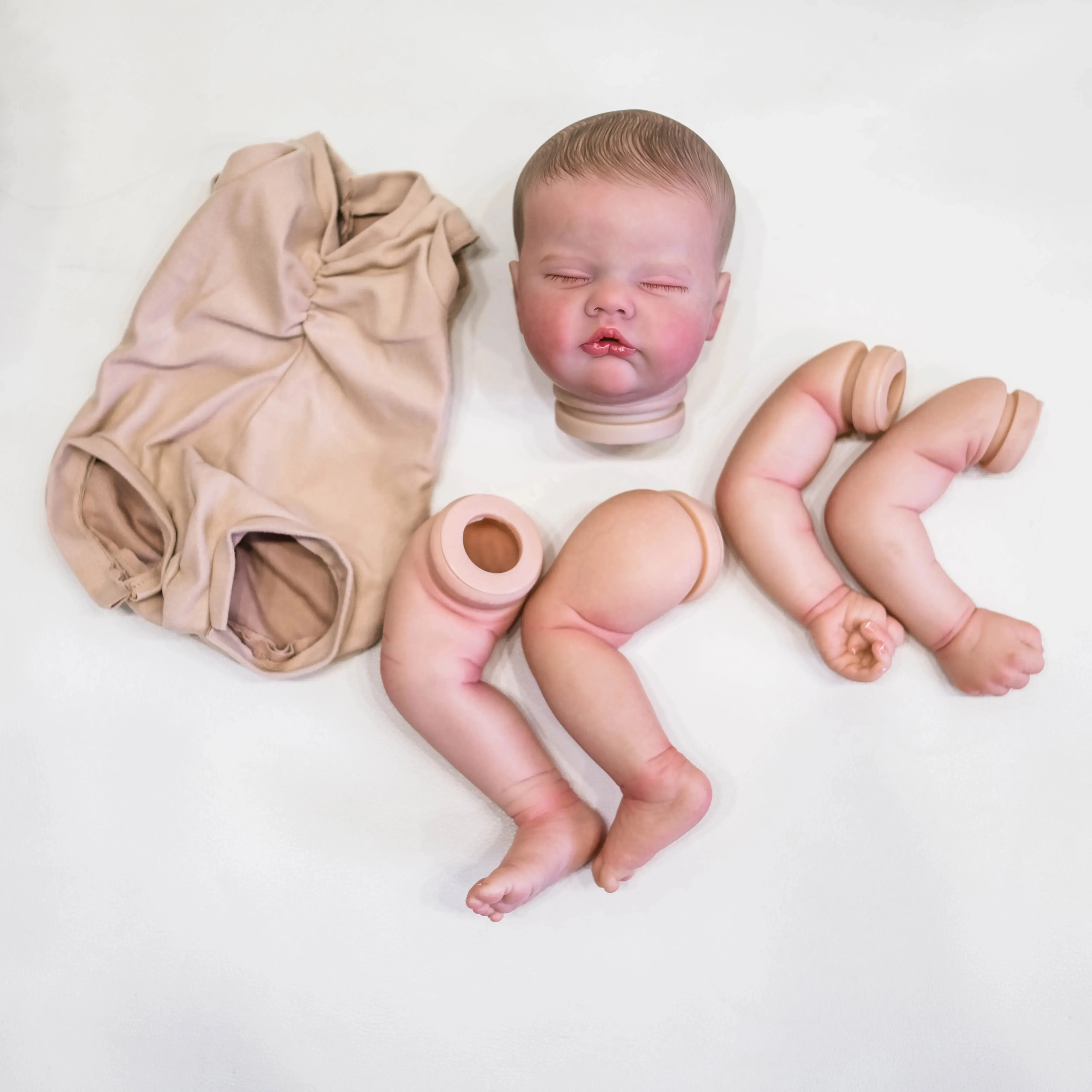 Baby Products Drawing - 19インチ クインビー スリーピング リボーンドールキット リアルな3Dスキン 多層塗装