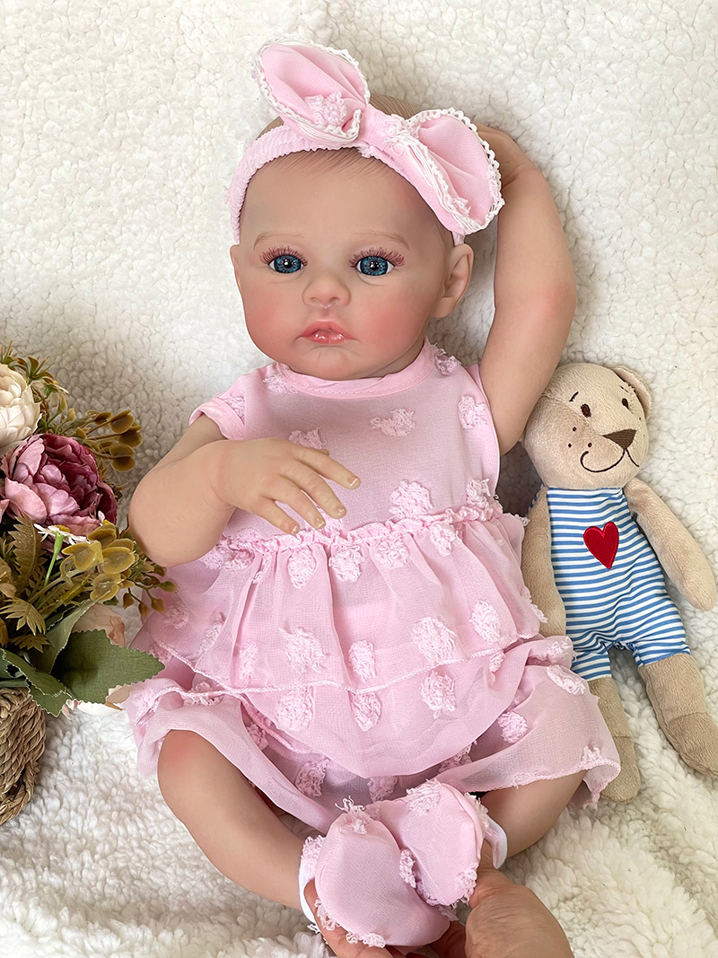 Baby Products Drawing - コケラ 19インチ/48cm 本物そっくりのベビードール 本物のような柔らかい感触の赤ちゃん リアルなシリコン製のリボーンドール 手描きの髪付き