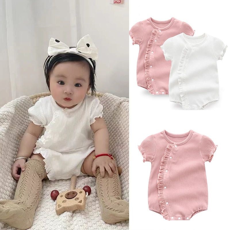 ベビー＆幼児用レースジャンプスーツ 夏新作 韓国版 半袖ロン - Baby Products Korean のレビューと価格