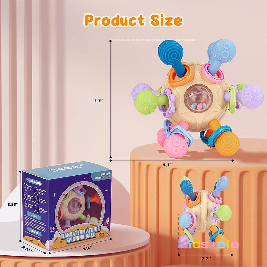 新生児用シェイクグラブスピン多感覚ボールおもちゃ 3in1  - Baby Products Newborn のレビューと価格