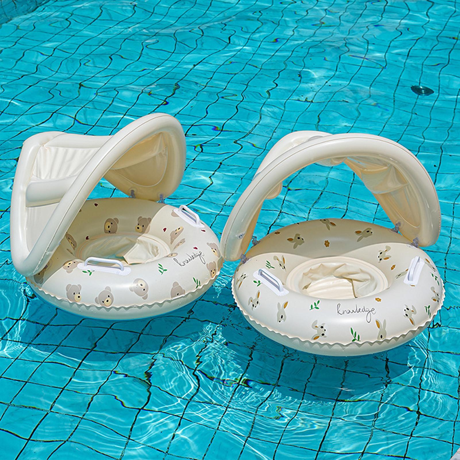 ベビー用浮き輪、取り外し可能なサンシェード付き、幼児用プール - Baby Swimming Floater のレビューと価格
