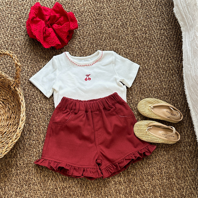 2026年夏新作子供用無地耳飾り付きパンツ、女の子用ベビー韓 - Baby Products Korean のレビューと価格