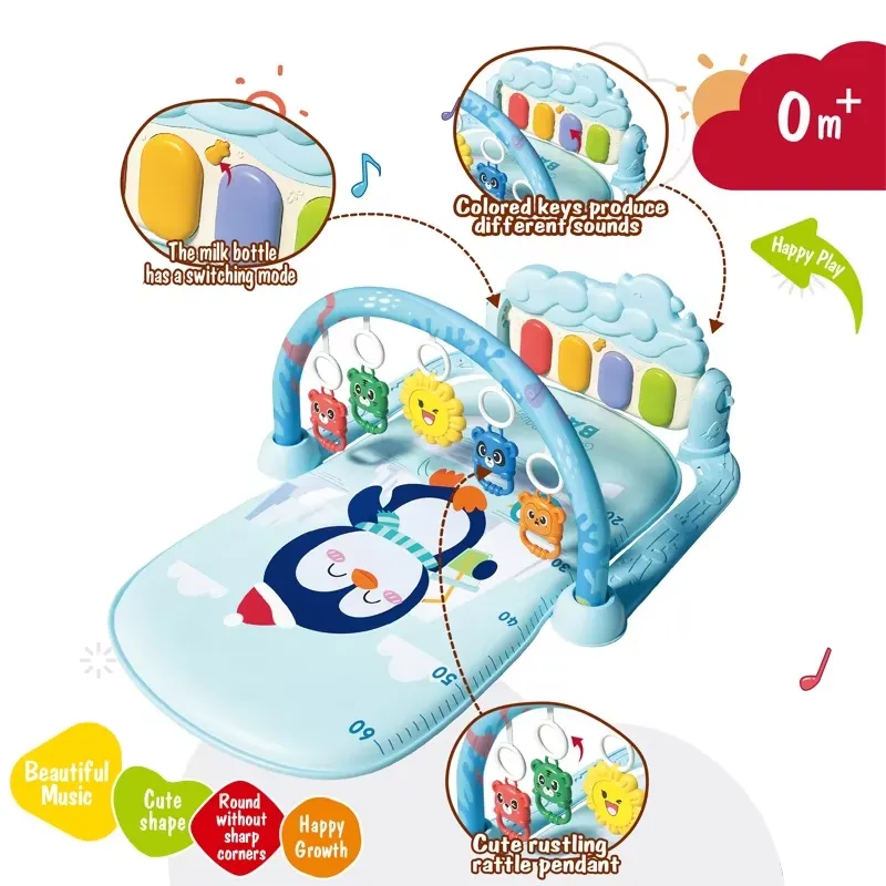 ベビーアクティビティジムプレイマット、ピアノ付きソフト感覚発 - Play Mat のレビューと価格