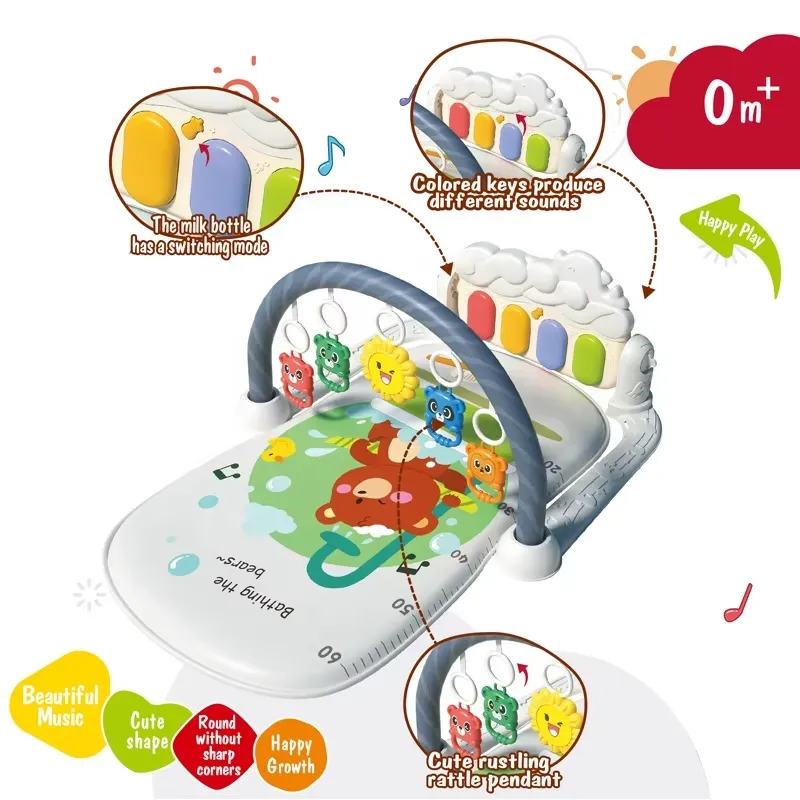 ベビーアクティビティジムプレイマット、ピアノ付きソフト感覚発 - Play Mat のレビューと価格