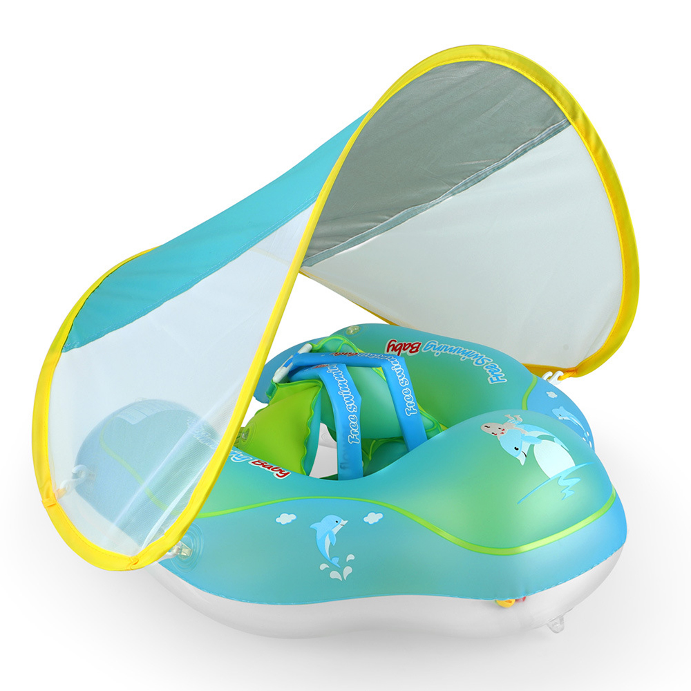 取り外し可能な日よけ付きのインフレータブルベビースイミングリ - Baby Swimming Floater のレビューと価格
