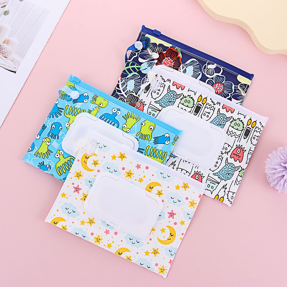 ポータブルフリップカバーウェットティッシュバッグ化粧ポーチス - Baby Products Korean のレビューと価格