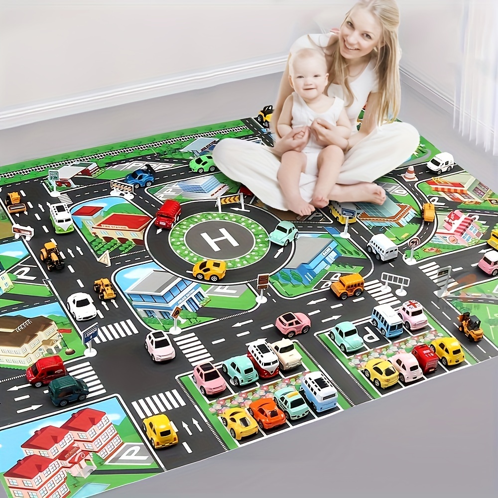 子供のための都市のトラフィックプレイマット、大きなゲームパッ - Play Mat のレビューと価格