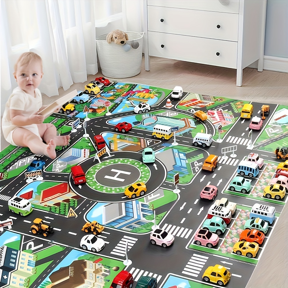 子供のための都市のトラフィックプレイマット、大きなゲームパッ - Play Mat のレビューと価格