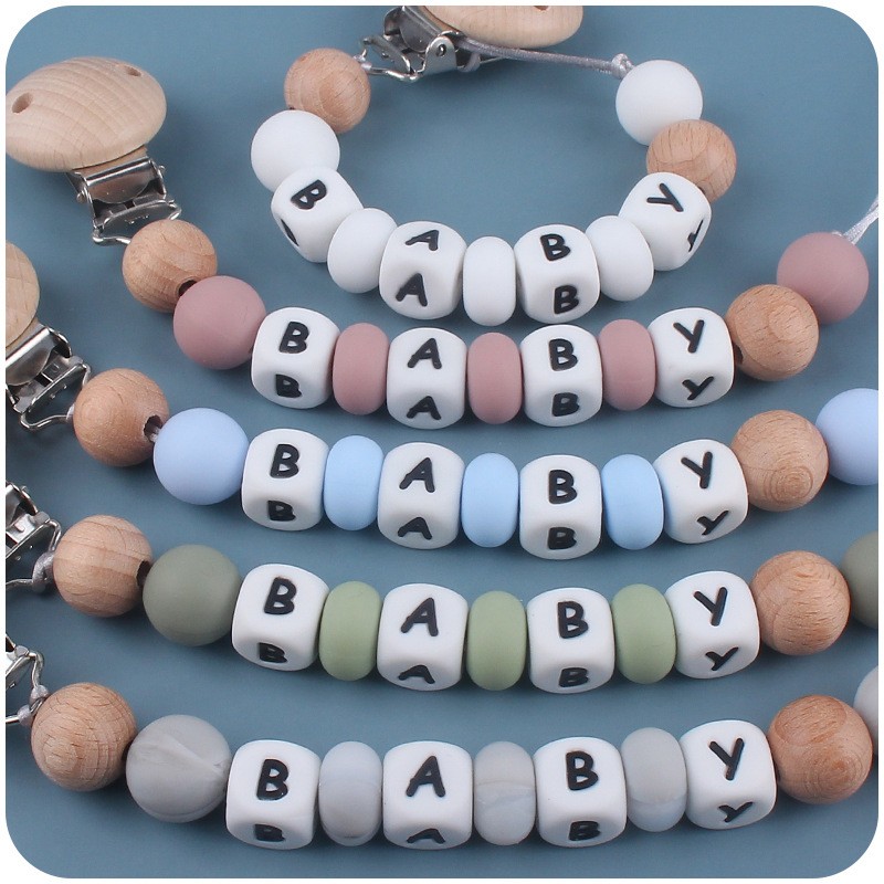 ダミーホルダークリップカスタマイズ名シリコンおしゃぶりチェー - Baby Product のレビューと価格