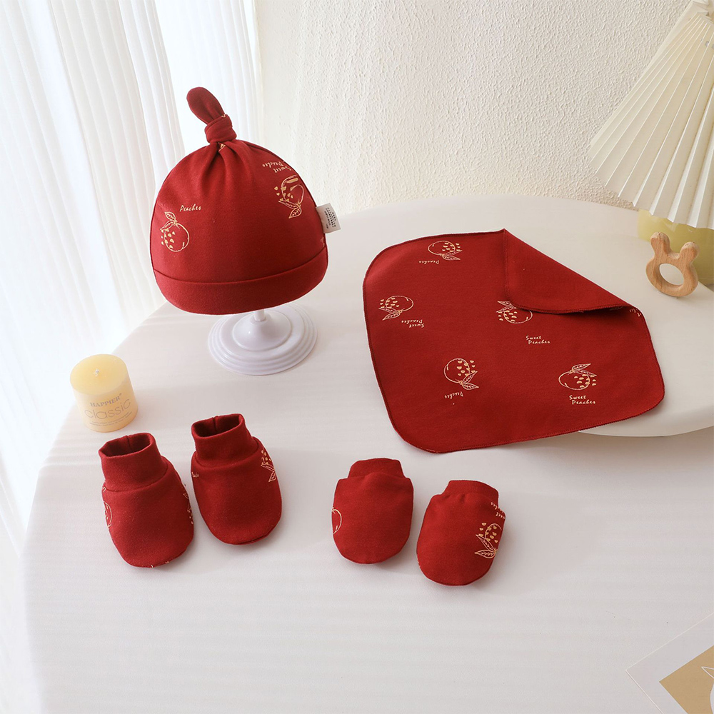 新生児の女の子＆男の子用帽子、手袋、靴下、ハンカチの4点セッ - Baby Products Korean のレビューと価格