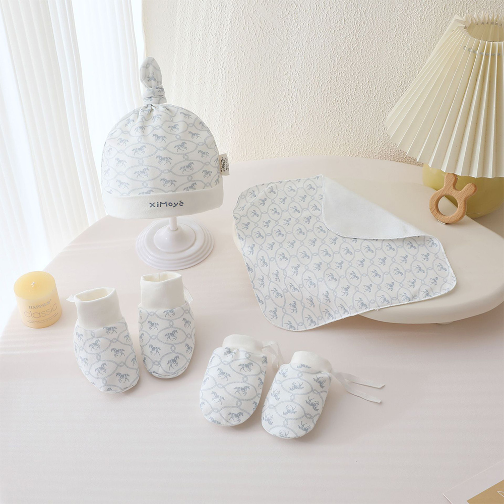 新生児の女の子＆男の子用帽子、手袋、靴下、ハンカチの4点セッ - Baby Products Korean のレビューと価格