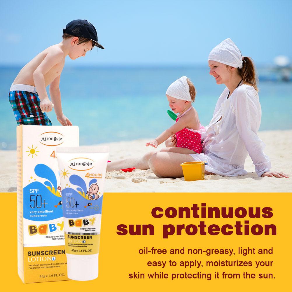 キッズサンプロテクションクリーム SPF50+ 防水ベビーサ - Baby Sunscreen Lotion のレビューと価格